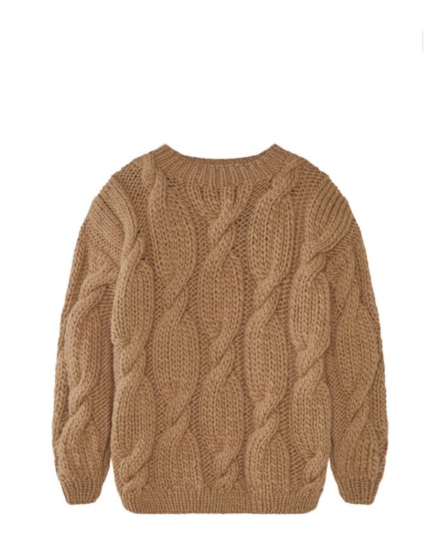Шерстяной свитер «Лук» с круглым вырезом, цвет бежевый - изображение 1