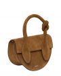 Замшевая сумка Pretzel, цвет коричневый - миниатюра 2