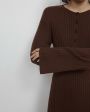 Платье макси Eliav из шерсти и кашемира, цвет коричневый - миниатюра 4