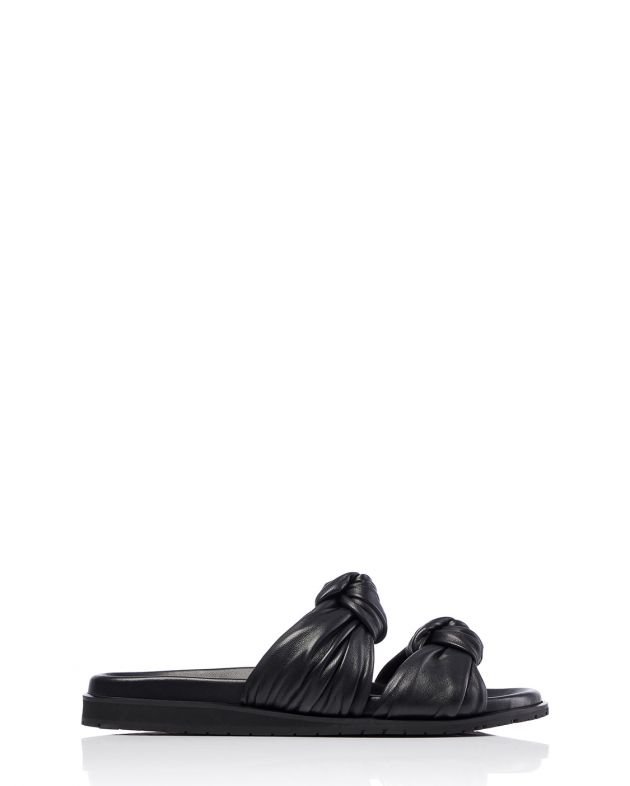 Dear Frances Кожаные сандалии Tye Slide, цвет черный - изображение 1