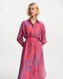Essentiel Antwerp Шелковое платье-рубашка, цвет фиолетовый - миниатюра 2