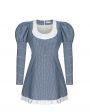 Платье мини Belle de Jour с контрастными вставками, цвет синий - миниатюра 1