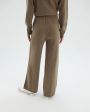 PêcheandBeige Широкие брюки из кашемира, цвет светло-коричневый - миниатюра 3