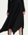 Платье Deron с плиссированным асимметричным низом, цвет черный - миниатюра 3