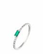 Moonka Кольцо из белого золота с изумрудом и бриллиантами Post Scriptum, цвет зеленый - миниатюра 1