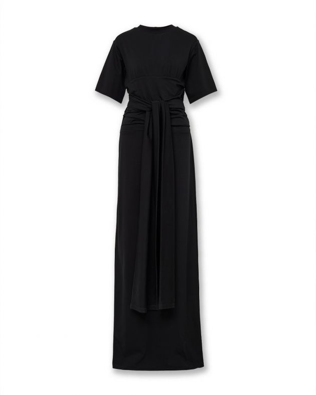 Платье с бантом на спине, цвет черный - изображение 1