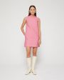 Платье-трапеция из жаккарда в стиле ретро, цвет розовый - миниатюра 2