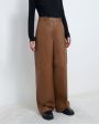 LOULOU STUDIO Кожаные брюки Noro, цвет коричневый - миниатюра 4