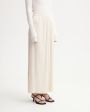 Плиссированная юбка макси из трикотажа, цвет сливочный - миниатюра 3