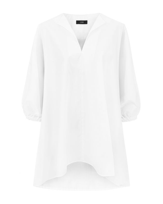 Объемная блуза Greti, цвет белый - изображение 1