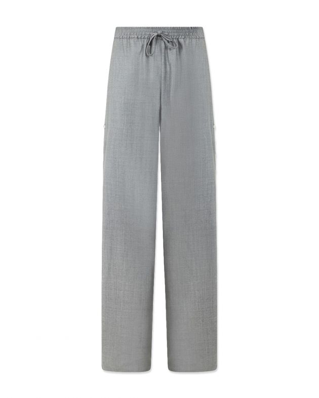 Шерстяные брюки Checa с акцентными пуговицами, цвет серый - изображение 1