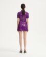 Коктейльное платье с пайетками, цвет фиолетовый - миниатюра 3