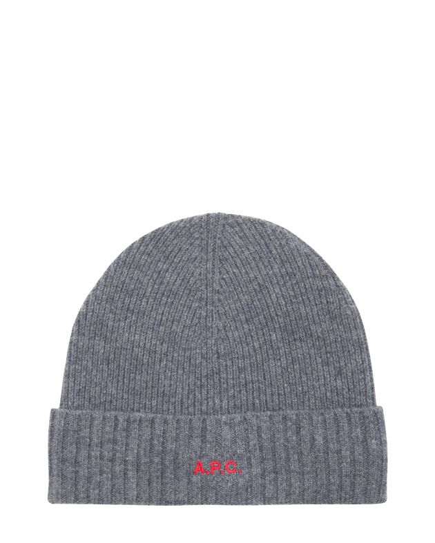 A.P.C. Шапка Colin, цвет серый - изображение 1