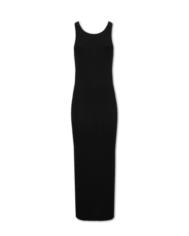 Трикотажное платье макси Baia, цвет черный - изображение 1