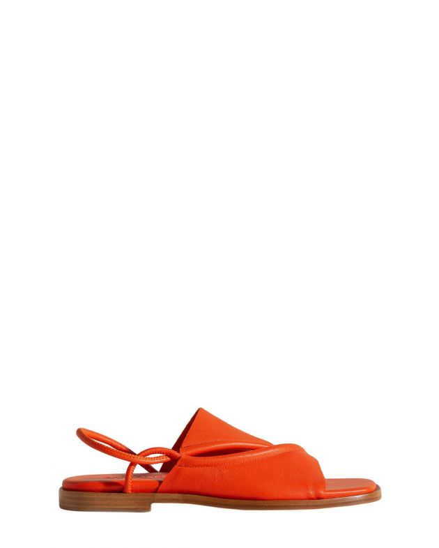 HEREU Асимметричные сандалии Clava из кожи, цвет оранжевый - изображение 1