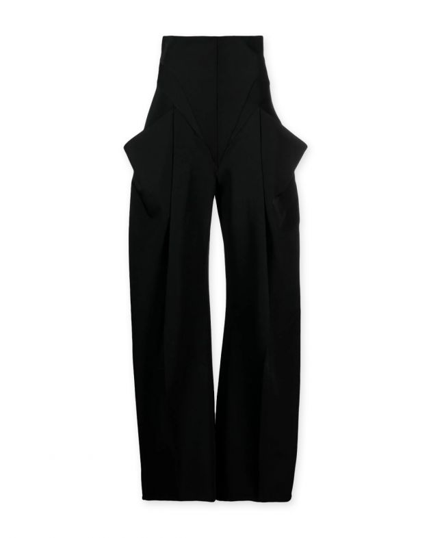 Alessandro Vigilante Широкие брюки с корсетной талией, цвет черный - изображение 1