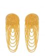Серьги-медузы, цвет золотой - миниатюра 1