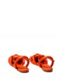 Дутые плетеные сандалии Cabersa из кожи, цвет оранжевый - миниатюра 3