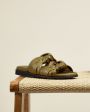 Кожаные сандалии Tye Slide, цвет зеленый - миниатюра 2
