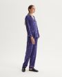Primrose Шелковая пижама с брюками, цвет синий - миниатюра 5
