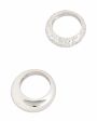 Copine Jewelry Сет из двух колец Crystal & Big Donut, цвет серебряный - миниатюра 3