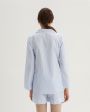 Пижама (рубашка/шорты), цвет голубой в полоску - миниатюра 6