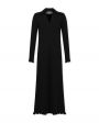 Róhe Длинное платье с воротником-поло, цвет черный - миниатюра 1