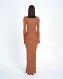 Aeron Платье Glenn в рубчик с воротником-поло, цвет коричневый - миниатюра 6