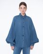 Made in Tomboy Джинсовая блуза Claire с объемными рукавами, цвет синий - миниатюра 2