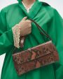 CORDERA Кожаная сумка со змеиным принтом, цвет коричневый - миниатюра 4