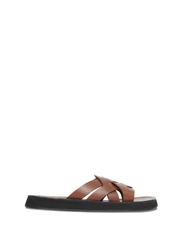Плетеные сандалии Espol из кожи, цвет коричневый - изображение 1