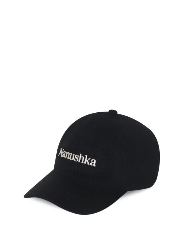 Nanushka Кепка Val с логотипом, цвет черный - изображение 1