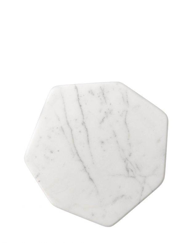 Асимметричная сервировочная доска Marmo из мрамора, цвет белый - изображение 1