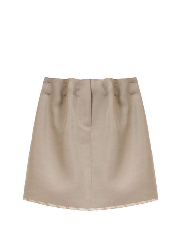 COIS Юбка UNFOLD из итальянской шерсти с шелком, цвет бежевый - изображение 1