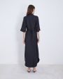 LOULOU STUDIO Шелковое платье-рубашка Durion, цвет черный - миниатюра 4