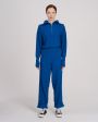 Шерстяные брюки с рельефами, цвет синий - миниатюра 2