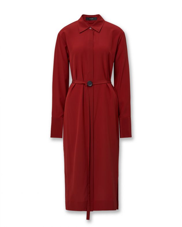 Joseph Платье-рубашка Delina из шелка, цвет красный - изображение 1