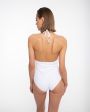Lisa Marie Fernandez Слитный купальник Amber с открытой спиной, цвет белый - миниатюра 3