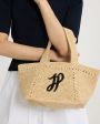 Patou Сумка-тоут из рафии (S), цвет бежевый - миниатюра 2