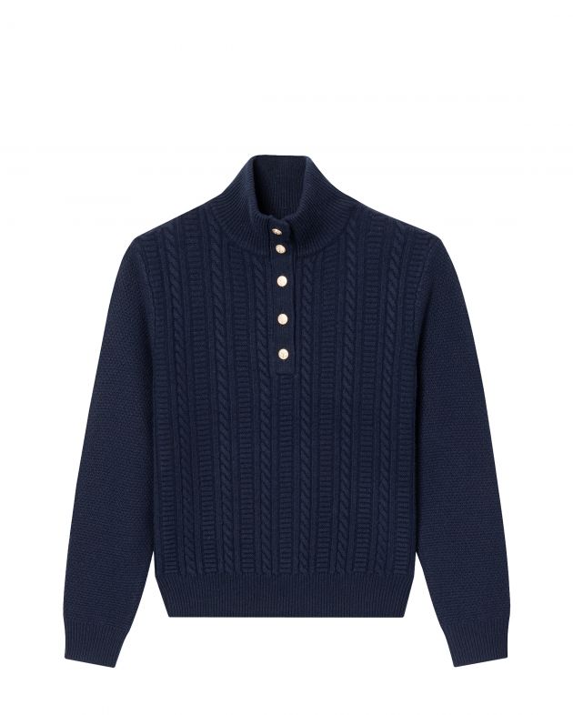 A.P.C. Шерстяной свитер Thea, цвет темно-синий - изображение 1