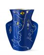 Бумажная ваза Vasage 2, цвет синий-золотой - миниатюра 1