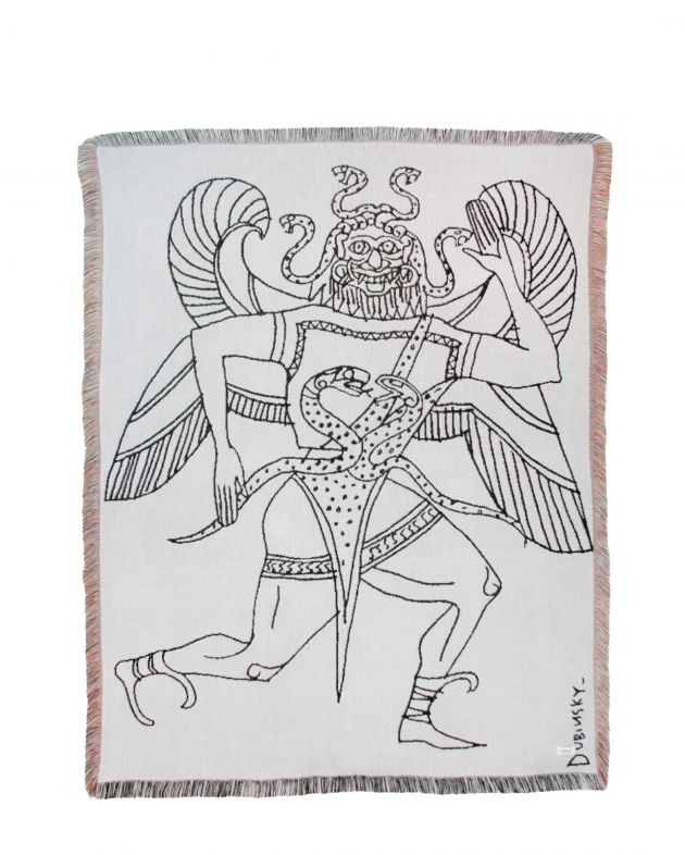 SAMPLE.UNITS Плед SAMPLE x Алексей Дубинский, цвет черно-белый - изображение 1