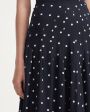 Расклешенная юбка Naoyo из вискозы с принтом в горох, цвет темно-синий - миниатюра 5