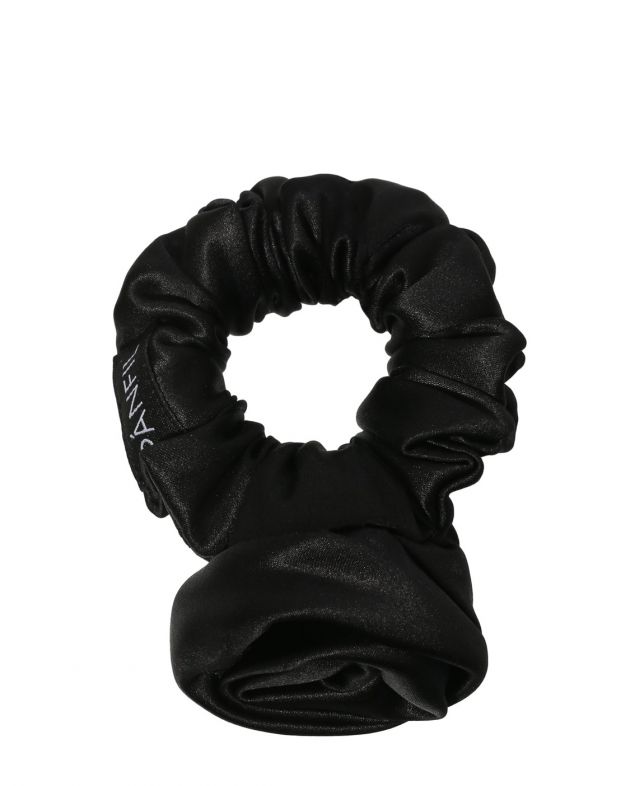 Атласная резинка для волос, цвет черный - изображение 1