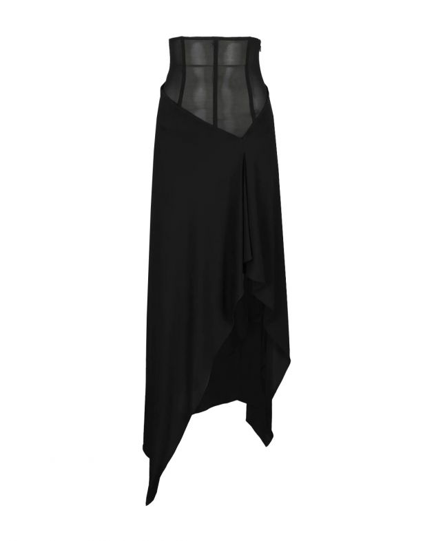 Alessandro Vigilante Юбка миди асимметричного кроя, цвет черный - изображение 1