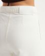 Широкие джинсы Lora c поясом и накладными карманами, цвет кремовый - миниатюра 4