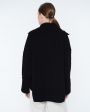 Оверсайз свитер Bay с воротником-поло, цвет черный - миниатюра 4