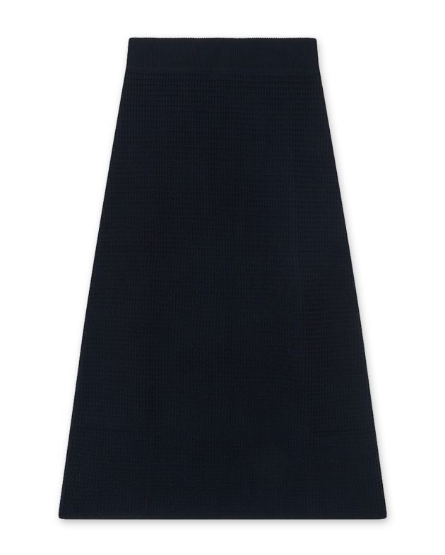 Вязаная юбка миди Manta, цвет черный - изображение 1