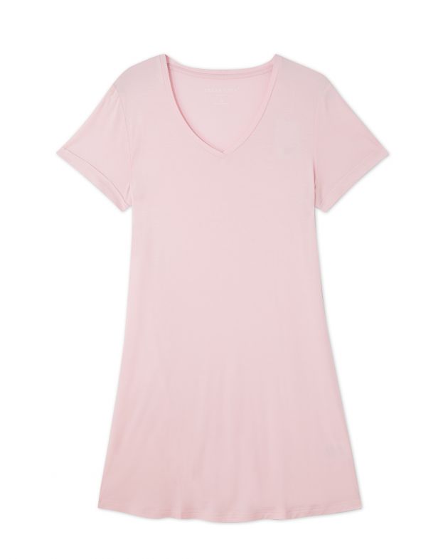 Derek Rose Пижамное платье-футболка Lara, цвет розовый - изображение 1