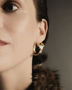Серьги Ключи Hoops